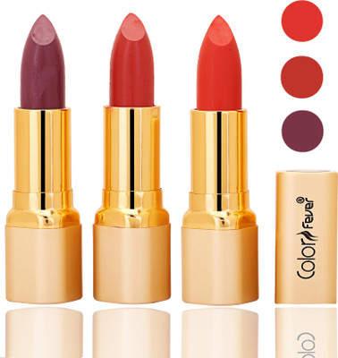

Color Fever lipstick with Vitamin E, Enriched soft and smooth 9 to 5 matte(plum, orange, orange, 12 g)