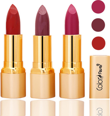 

Color Fever lipstick with Vitamin E, Enriched soft and smooth 9 to 5 matte(red, plum, purple, 12 g)