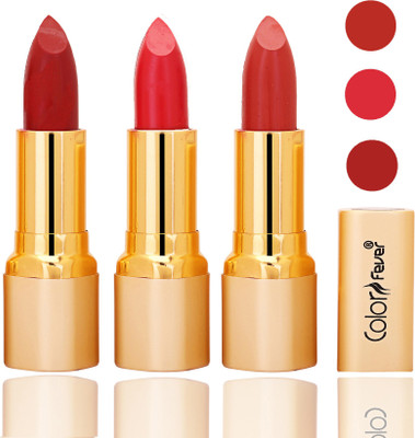 

Color Fever lipstick with Vitamin E, Enriched soft and smooth 9 to 5 matte(red, red, orange, 12 g)