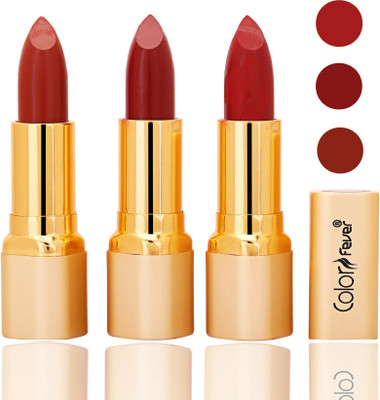 

Color Fever lipstick with Vitamin E, Enriched soft and smooth 9 to 5 matte(dry orange, mauve, red, 12 g)