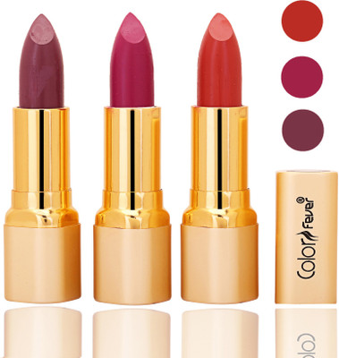 

Color Fever lipstick with Vitamin E, Enriched soft and smooth 9 to 5 matte(plum, purple, orange, 12 g)