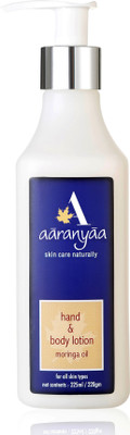 

Aaranyaa Hand & Body Lotion Moringa Oil with natural oil of Moringa prevent skin damages keep silky textured skin(250 ml)