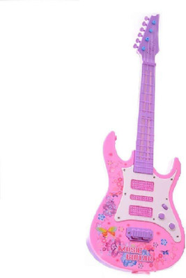 

Anvi ANG Rock Band Musical Plastic Guitar for Kids (PINK)(Multicolor)