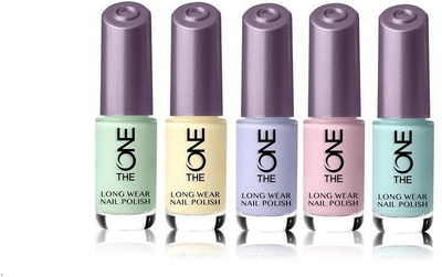 

Oriflame Sweden The ONE Long Wear Nail Polish Spring Collection ( Matcha Green, Sugar Cane, Pink Lemonade, Electric Lilac, Ice candy ) Matcha Green, Sugar Cane, Pink Lemonade, Electric Lilac, Ice candy(Pack of 5)