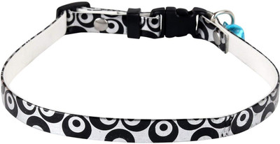 

SRI Durable Adjustable Printed Pet Soft Collar for Puppy | Cats | Kitten Plain Dog & Cat Collar Charm(Black, Round)