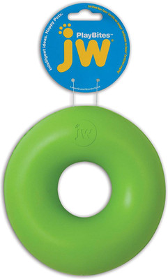 

JW Pet JW Doggy Doughnut (Large) Rubber Squeaky Toy, Rubber Toy For Dog