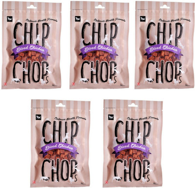 Chip Chops CC Diced Chicken x5 Chicken Dog Treat(300 g, Pack of 5)