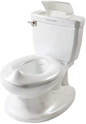 

Summer Infants My Size Potty - Training Toilet for Toddler Boys & Girls - with Flushing Sounds and Wipe Dispenser Potty Seat(White)
