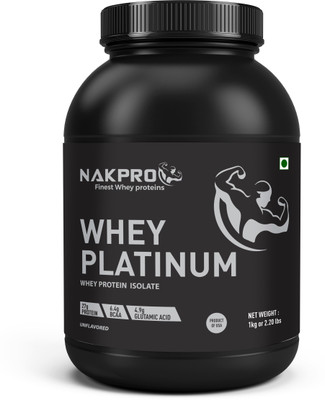 

Nakpro Nakpro Whey Platinum Imported From (Hilmar Ingredients) USA, Raw 100 % Whey Protein Isolate 1Kg Whey Protein(1 kg, Unflavored)