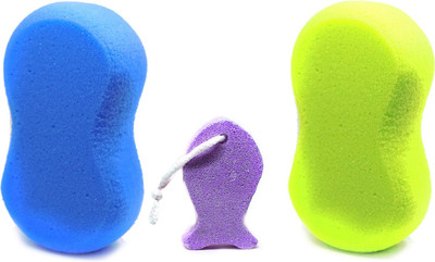 

Fully 3 Jolly Sponge For Bathing, Fish Shape Pumice Stone For Foot, Multicolor