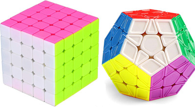 

Rubik's Domino 5x5 Stickerless & Megaminx Stickerless Cube Bright Colors 3D Brain Teaser Puzzle Recommended for 3 -99 yrs (Combo of 2)(2 Pieces)