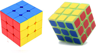 

Emob High Speed Stickerless 3x3 & Radium Cube Magic Rubik Cube Combo Puzzle Toy With Adjustable Speed(2 Pieces)