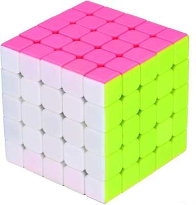 

Rubik's Domino 5x5 & Pyraminx Stickerless Cube Bright Colors 3D Brain Teaser Puzzle Recommended for 3 -99 yrs (Combo of 2)(2 Pieces)