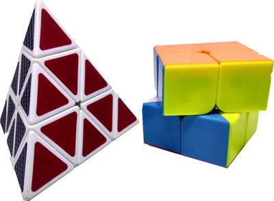 

Loggas 2x2 magic cube and 3x3 Pyraminx Speed Magic Cube - Multi Color combo(29 Pieces)
