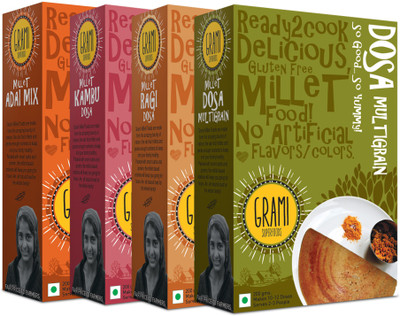 

Grami Superfoods Millet Dosa mixes combo (pack of 4), 800g 800 g(Pack of 4)