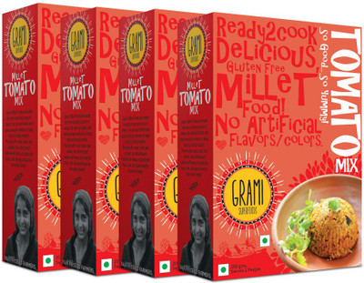 

Grami Superfoods Millet Tomato Mix (pack of 4), 800g 800 g(Pack of 4)