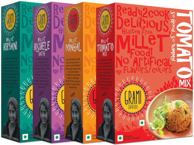 

Grami Superfoods Grami Millet Treat combo (Pack of 4), 800 g 800 g(Pack of 4)