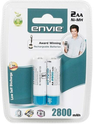 

Envie 2 x AA 2800 mAh Ni-Mh Rechargeable Ni-MH Battery