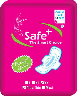 

safe plus Fresh Ultra thin soft-XXL with wings Sanitary Pad(Pack of 32)