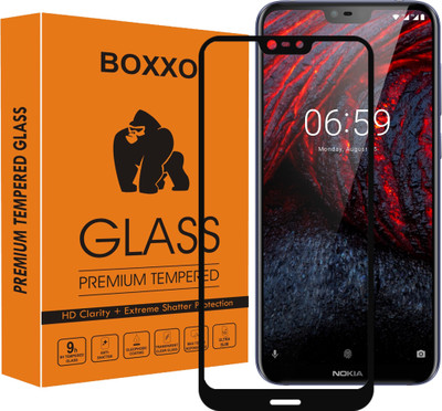 Boxxo Edge To Edge Tempered Glass for Nokia 6.1 Plus(Pack of 1)