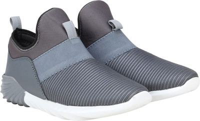 

Kraasa Kool-Swag Slip On Sneakers For Men(Silver