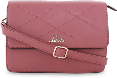 

Lavie Women Evening/Party Pink Leatherette Shoulder Bag
