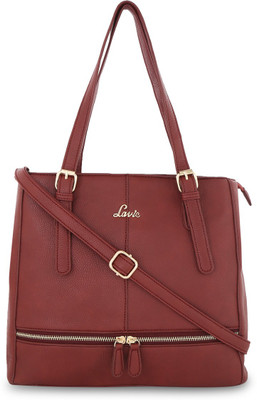 

Lavie Women Casual Maroon Leatherette Satchel