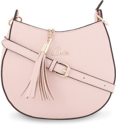 

Lavie Women Evening/Party Pink Leatherette Sling Bag