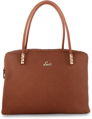 

Lavie Women Evening/Party Brown Leatherette Satchel