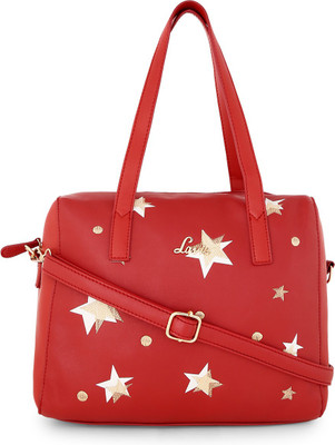 

Lavie Women Evening/Party Red, Gold Leatherette Shoulder Bag, Gold;red