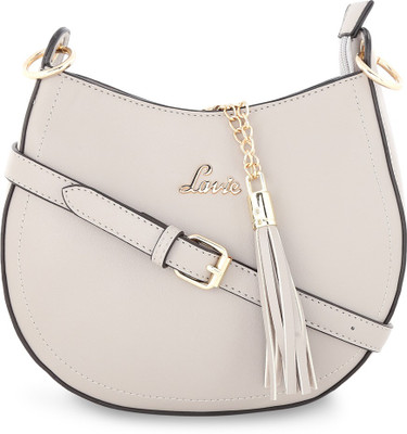 

Lavie Women Evening/Party Grey Leatherette Sling Bag