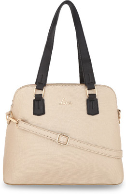 

Lavie Women Evening/Party Beige Leatherette Satchel