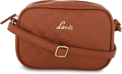 

Lavie Women Casual Brown Leatherette Sling Bag