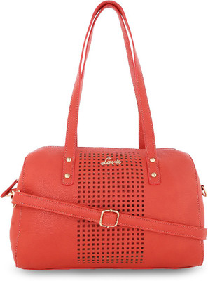 

Lavie Women Casual Red Leatherette Shoulder Bag