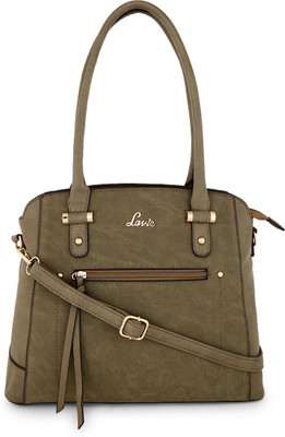 

Lavie Women Evening/Party Green Leatherette Satchel