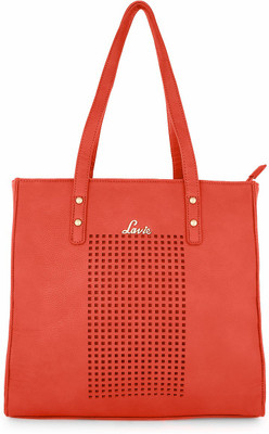 

Lavie Women Casual Pink Leatherette Tote