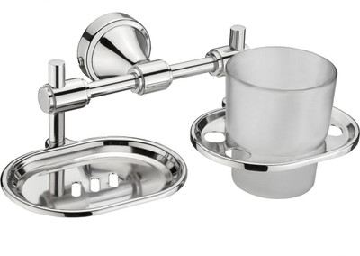 

Impulse Platinum Stainless Steel 304 Grade Niko 2 In 1 Tooth Brush Holder - Tumbler Holder - Soap - Soap Dish - Bathroom Accessories(Silver)