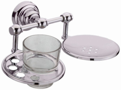 

Impulse Platinum Stainless Steel 304 Grade Skyllo 2 In 1 Tooth Brush Holder - Tumbler Holder - Soap Holder - Soap Dish - Bathroom Accessories(Silver)