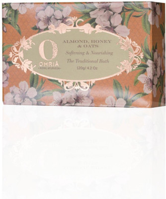 

Ohria Ayurveda Almond, Honey & Oats Bath Soap For Softening & Nourishing - 4.2 oz(120 g)