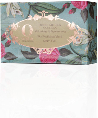

Ohria Ayurveda Rose, Milk & Vanilla Traditional Bath Soap For Refreshing & Rejuvenating Skin - 4.2 oz(120 g)
