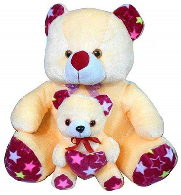 

GAMERPOINT Cream color With baby Teddy Bear 55 cm - 11 cm(Multicolor)