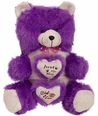 

GAMERPOINT Double Dil Purple teddy Bear - 11 cm(Multicolor)