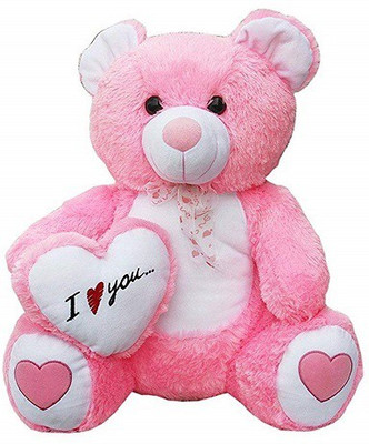 

ZOONIO Pink Side Heart Teddy Bear 60 cm - 60 cm(Black)