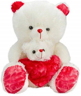 

ZOONIO white & Red teddy Bear 55 cm - 55 cm(Black)