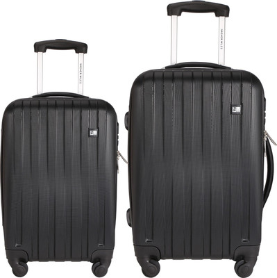 

Nasher Miles Zurich Black Abs Hardsided Set Of 2 Luggage Set(65 & 75 Cm) Check-in Luggage -  inch(Black