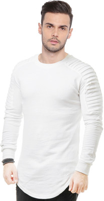 JUST DRESS BETTER Solid Men Round Neck White T-Shirt