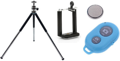 

ReTrack 10Inch Aluminum Metal Mobile /Camera Stand With Bracket and Bluetooth Shutter Tripod(Black, Supports Up to 500 g)