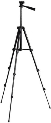 Oxza Adjustable Mobile and Camera Stand Holder Tripod(Black, Supports Up to 2500 g)