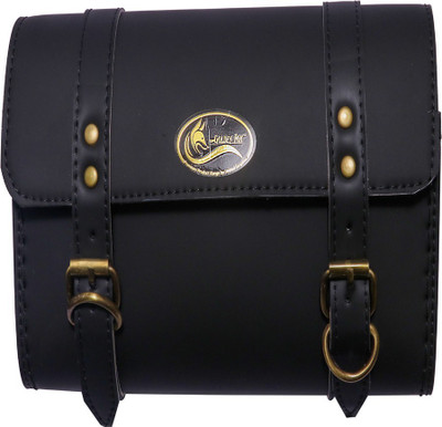 Golden Fox One-side Black Leatherette Motorbike Saddlebag(2 L)