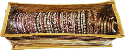 

FORE TREND Bangle Organizer Box Bangle box Vanity Box(Golden)